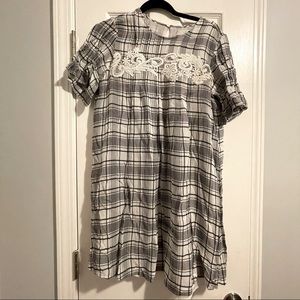 *DONATED* LOFT | Women’s Dress | Grey White Checker Pattern | Size M